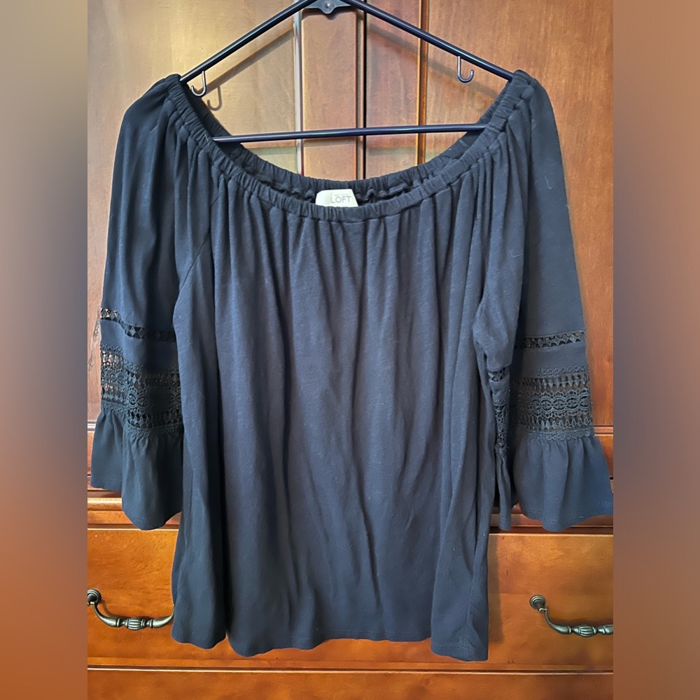 Size Large Ann Taylor Loft dress shirt- Navy Blue